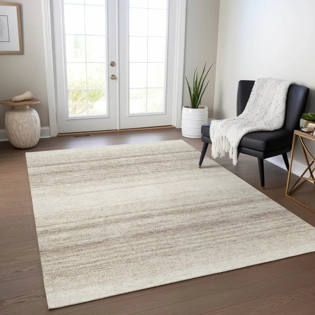 LOOMLAN Rugs Nira Ivory Washable Indoor-Outdoor Rug