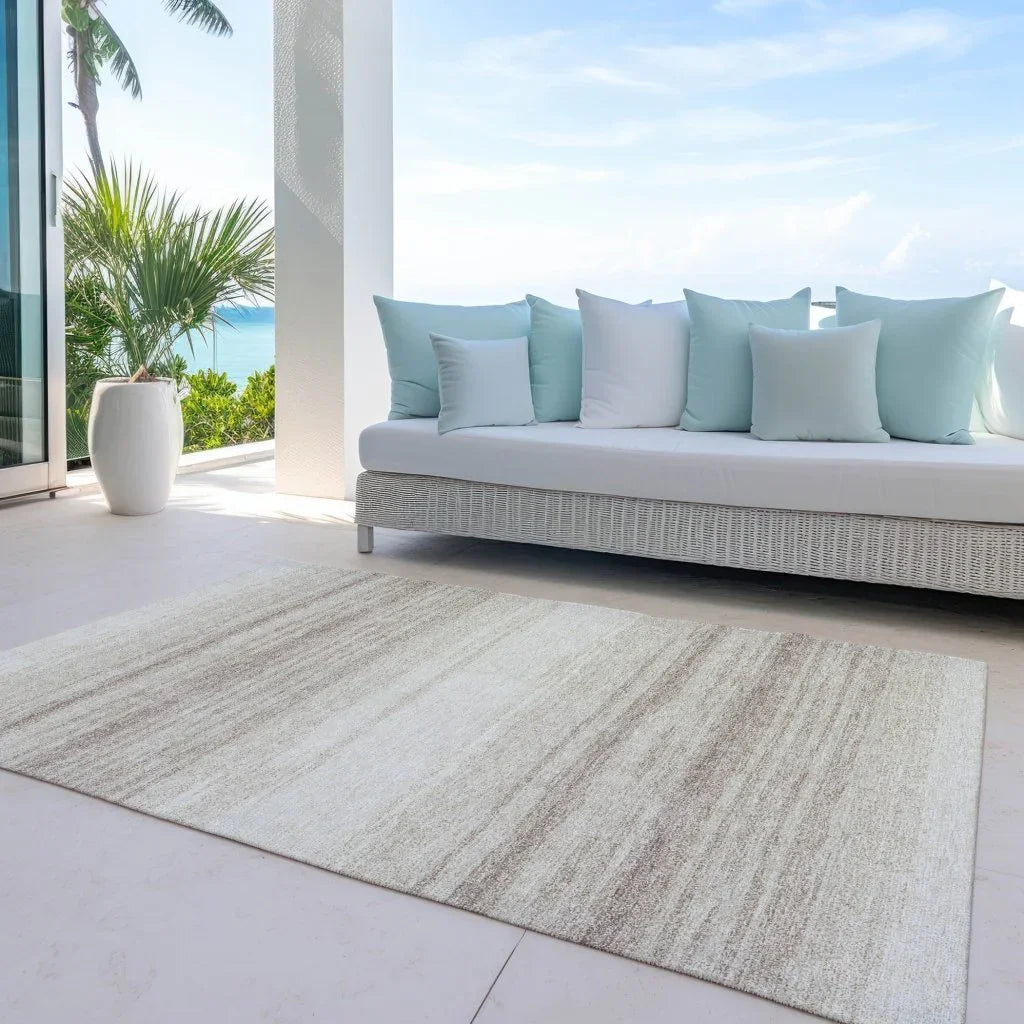 LOOMLAN Rugs Nira Ivory Washable Indoor-Outdoor Rug