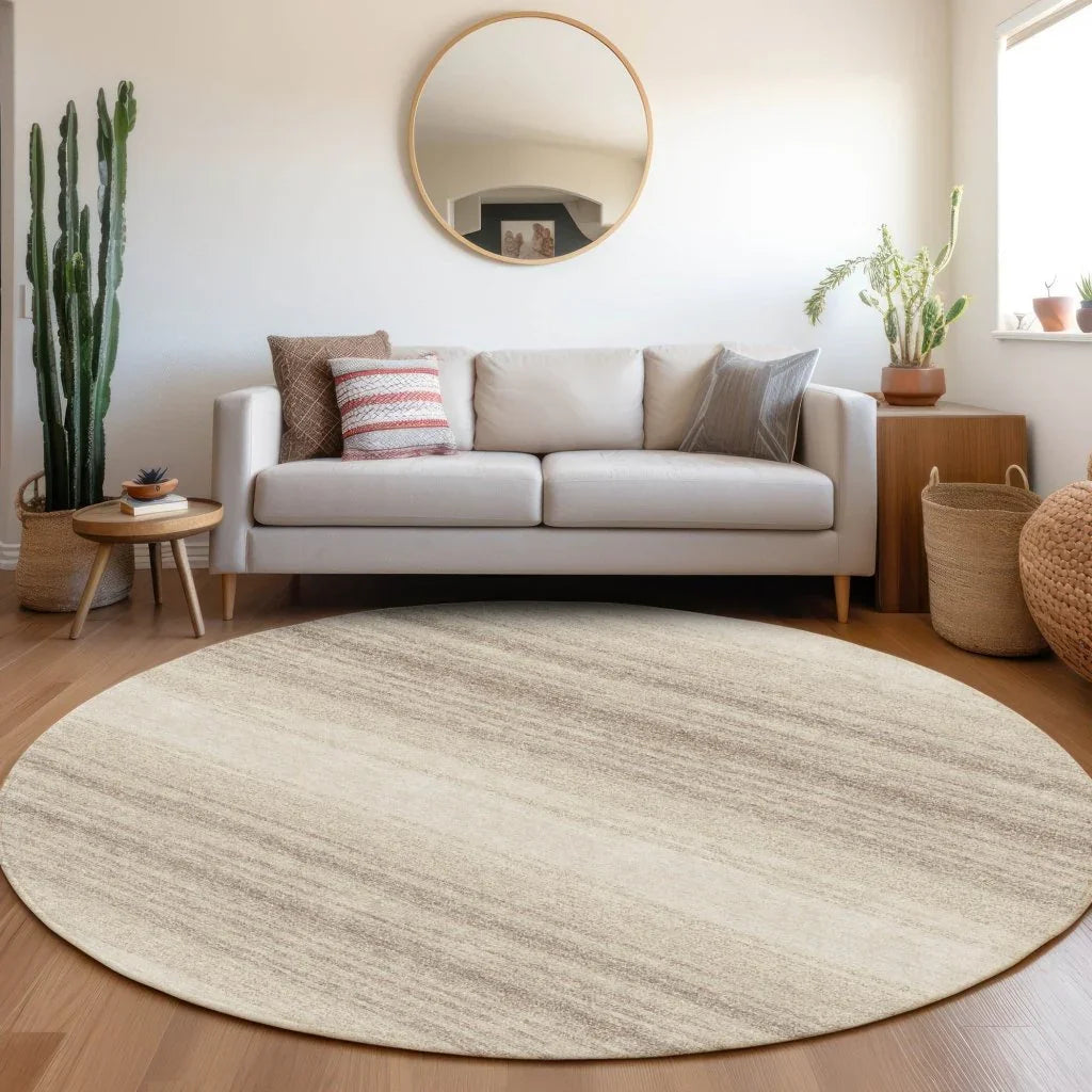 LOOMLAN Rugs Nira Ivory Washable Indoor-Outdoor Rug