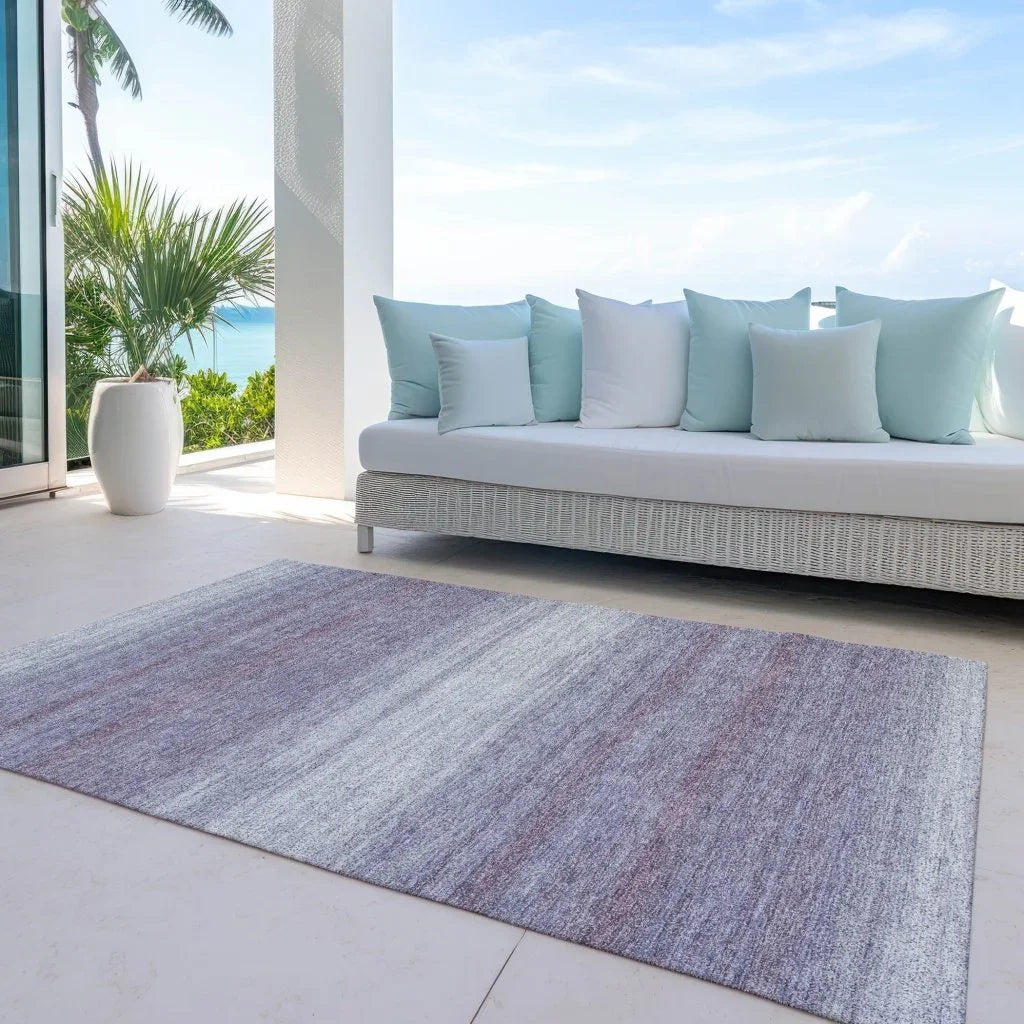LOOMLAN Rugs Nira Purple Washable Indoor-Outdoor Rug