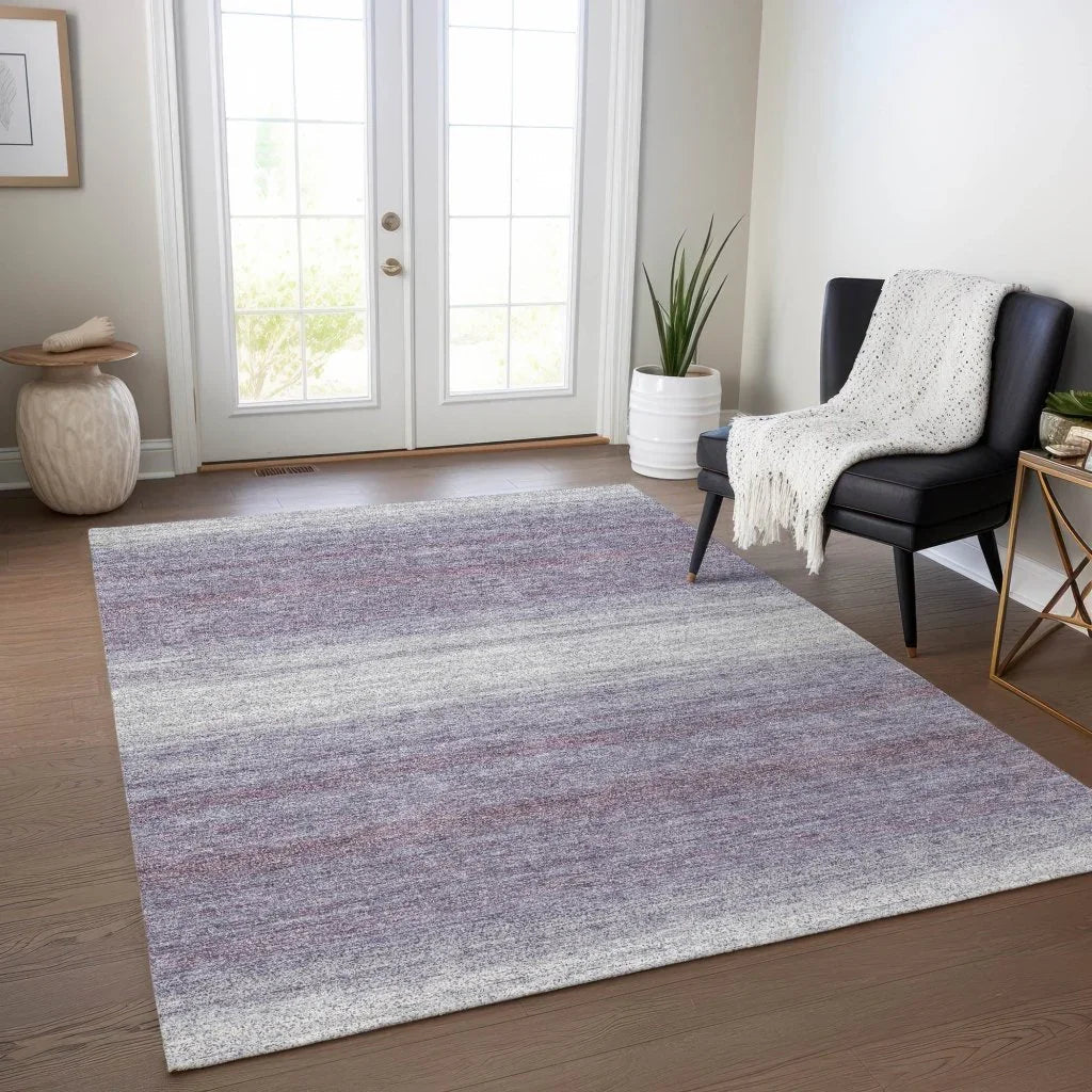 LOOMLAN Rugs Nira Purple Washable Indoor-Outdoor Rug