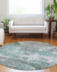 LOOMLAN Rugs Nixane Blue Washable Indoor-Outdoor Rug