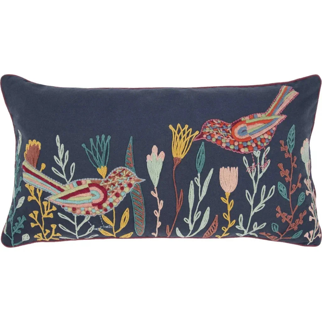 LOOMLAN Noches Black Lumbar Pillow With Insert