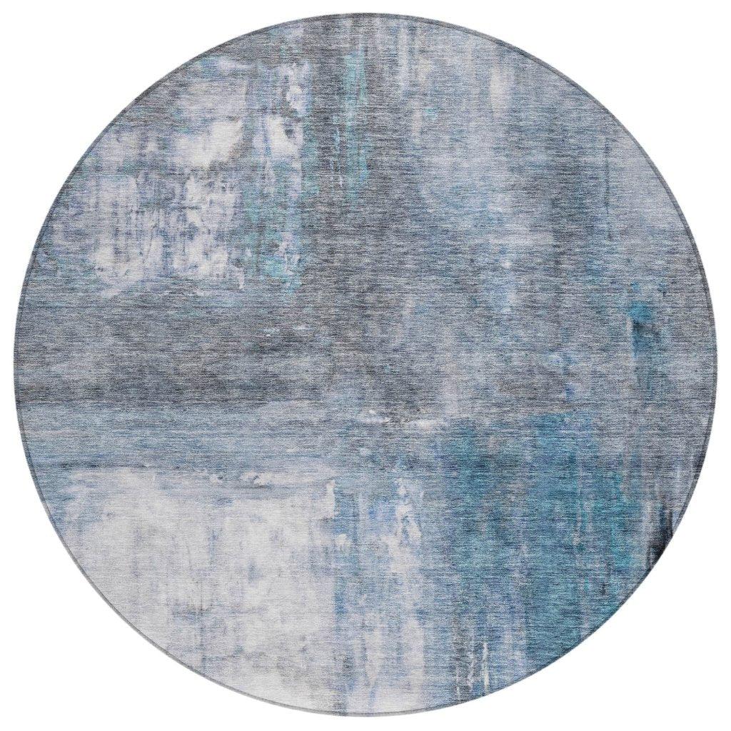 LOOMLAN Rugs Nocturne Blue Washable Indoor-Outdoor Rug