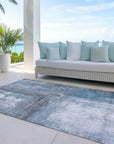 LOOMLAN Rugs Nocturne Blue Washable Indoor-Outdoor Rug
