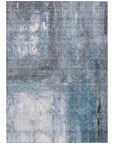 LOOMLAN Rugs Nocturne Blue Washable Indoor-Outdoor Rug