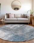 LOOMLAN Rugs Nocturne Blue Washable Indoor-Outdoor Rug