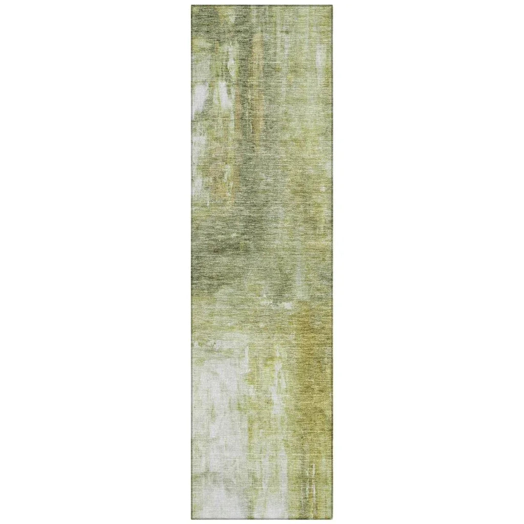LOOMLAN Rugs Nocturne Green Washable Indoor-Outdoor Rug