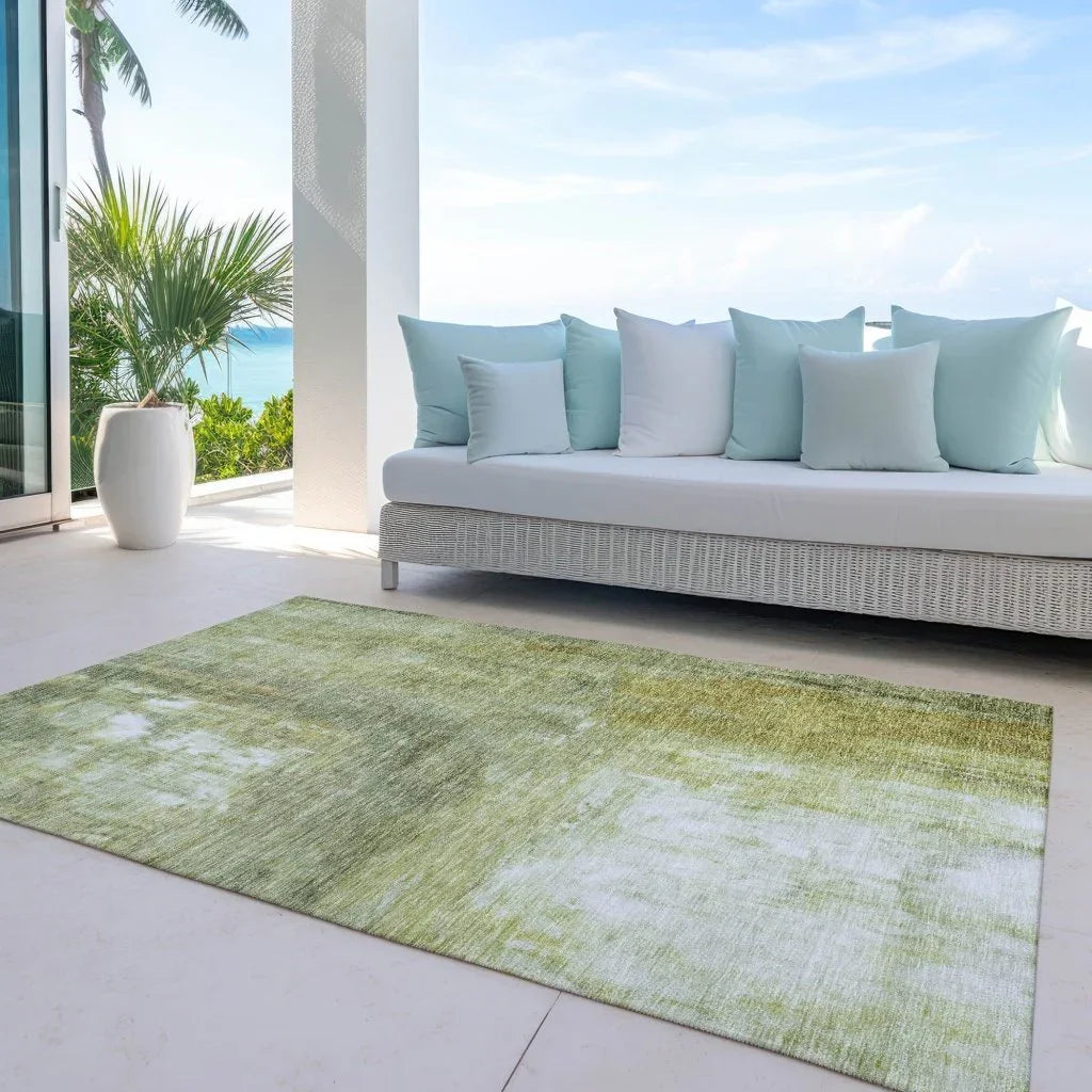 LOOMLAN Rugs Nocturne Green Washable Indoor-Outdoor Rug