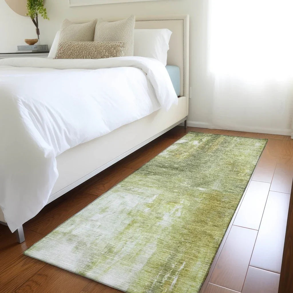 LOOMLAN Rugs Nocturne Green Washable Indoor-Outdoor Rug