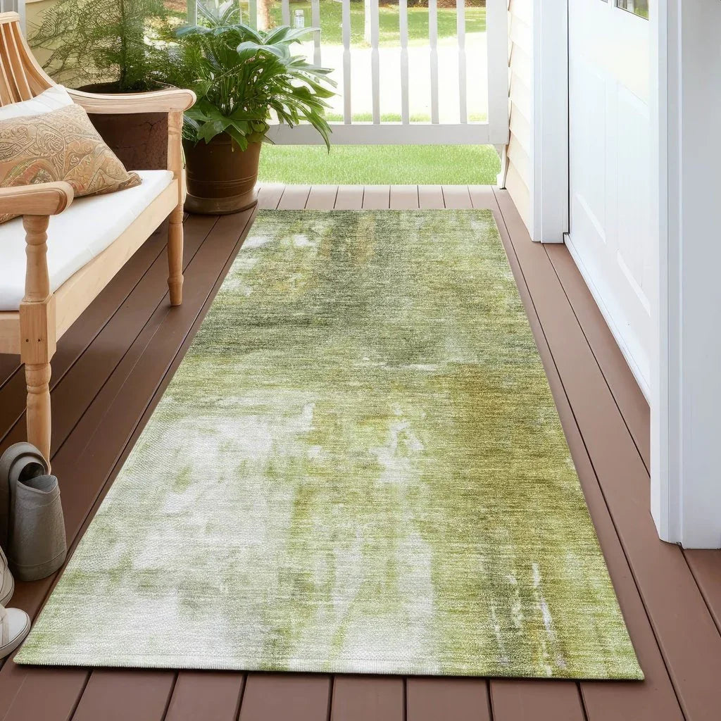 LOOMLAN Rugs Nocturne Green Washable Indoor-Outdoor Rug