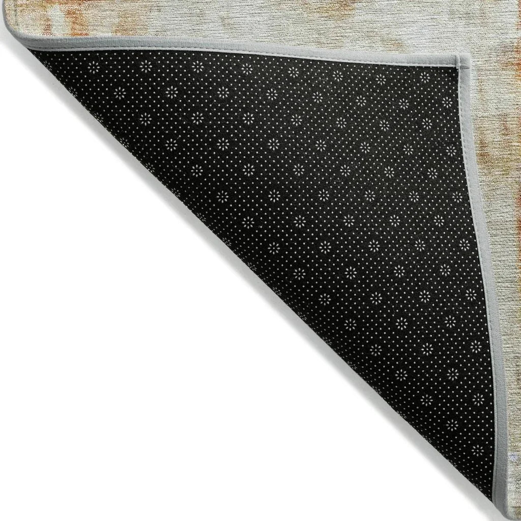 LOOMLAN Rugs Nocturne Orange Washable Indoor-Outdoor Rug