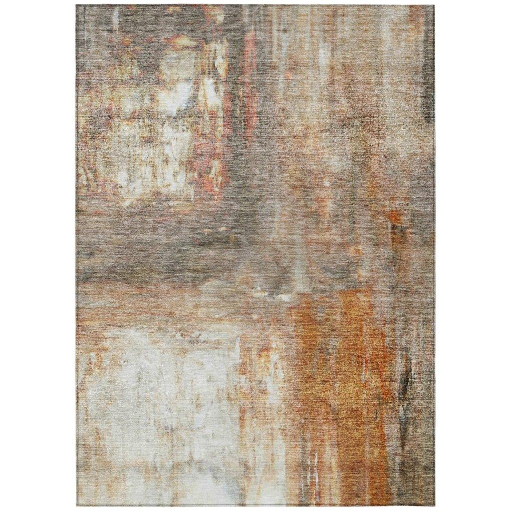 LOOMLAN Rugs Nocturne Orange Washable Indoor-Outdoor Rug