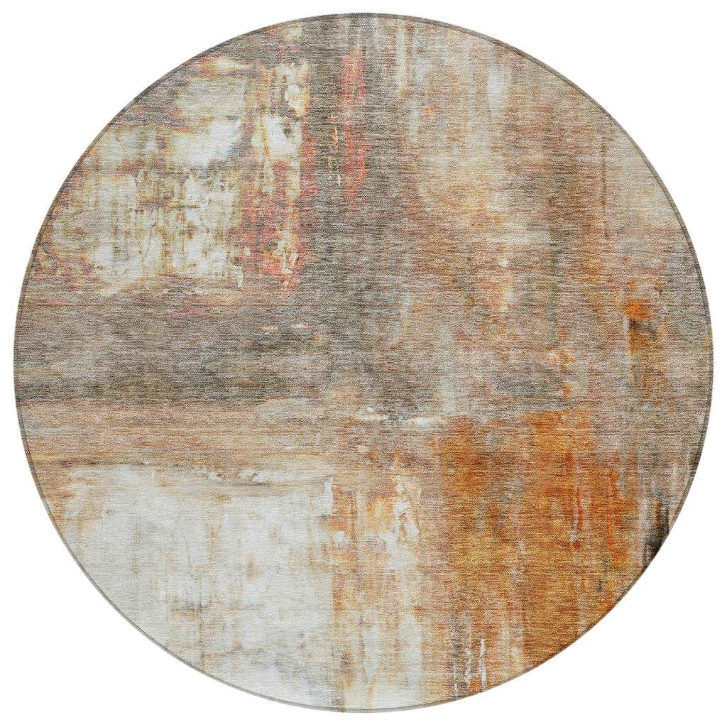 LOOMLAN Rugs Nocturne Orange Washable Indoor-Outdoor Rug