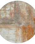 LOOMLAN Rugs Nocturne Orange Washable Indoor-Outdoor Rug