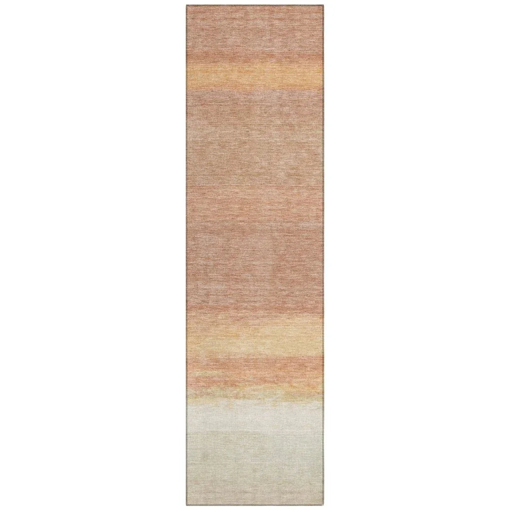 LOOMLAN Rugs Noe Orange Washable Indoor-Outdoor Rug