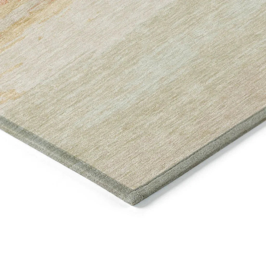 LOOMLAN Rugs Noe Orange Washable Indoor-Outdoor Rug