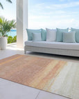 LOOMLAN Rugs Noe Orange Washable Indoor-Outdoor Rug