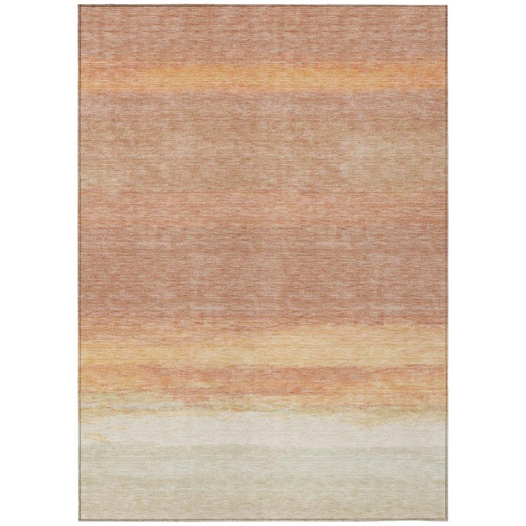 LOOMLAN Rugs Noe Orange Washable Indoor-Outdoor Rug