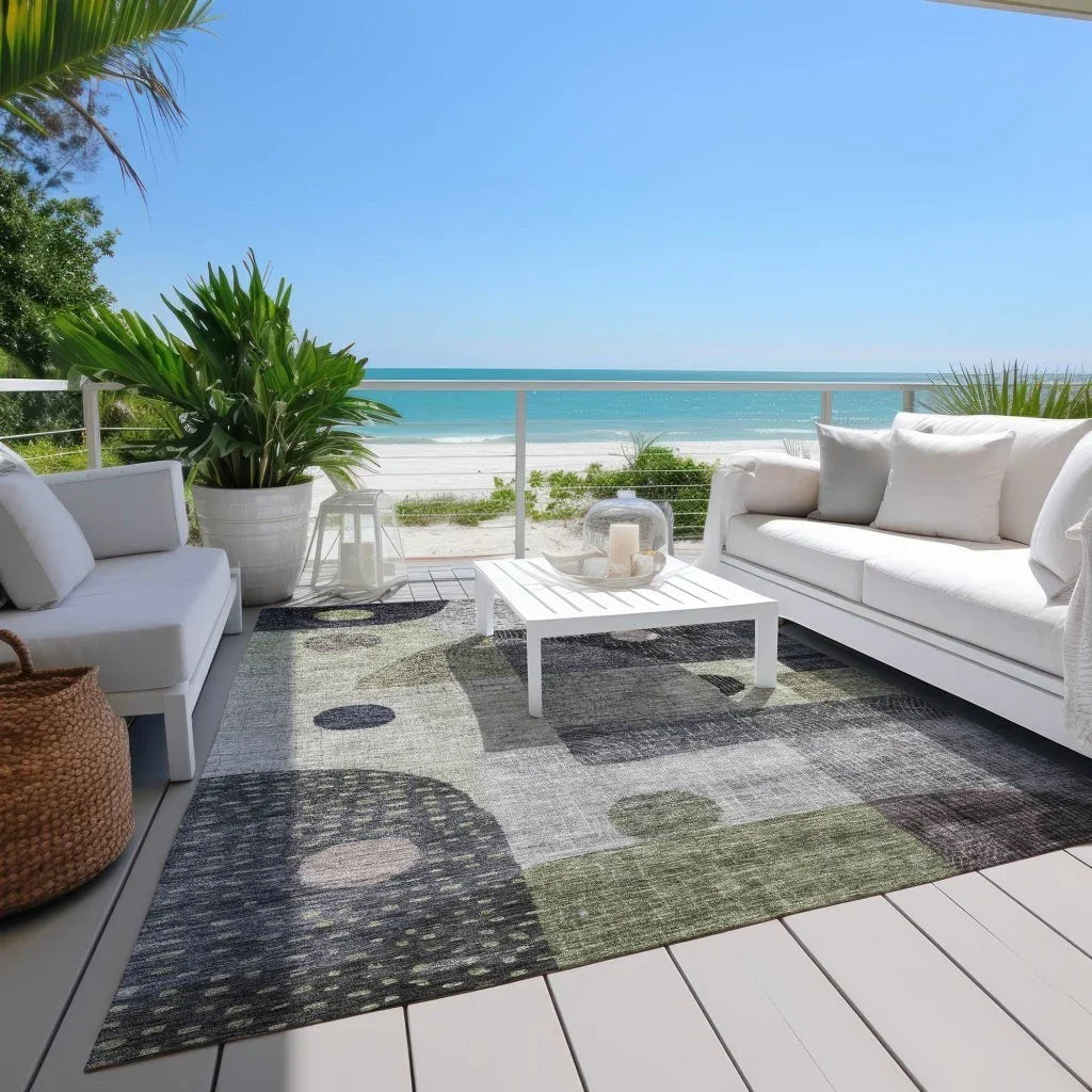 LOOMLAN Rugs Noel Aloe Washable Indoor-Outdoor Rug