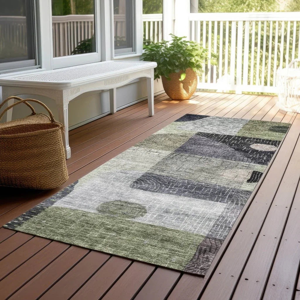 LOOMLAN Rugs Noel Aloe Washable Indoor-Outdoor Rug