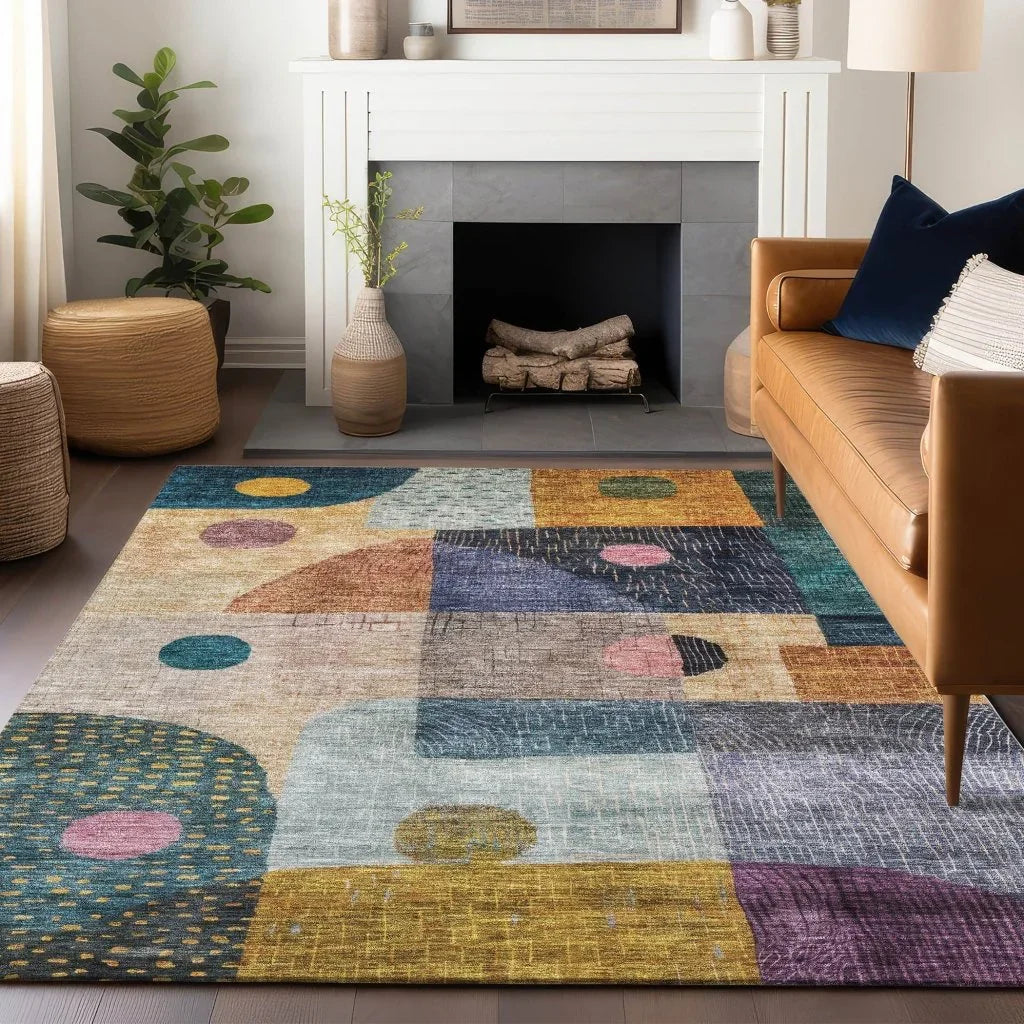 LOOMLAN Rugs Noel Green Washable Indoor-Outdoor Rug