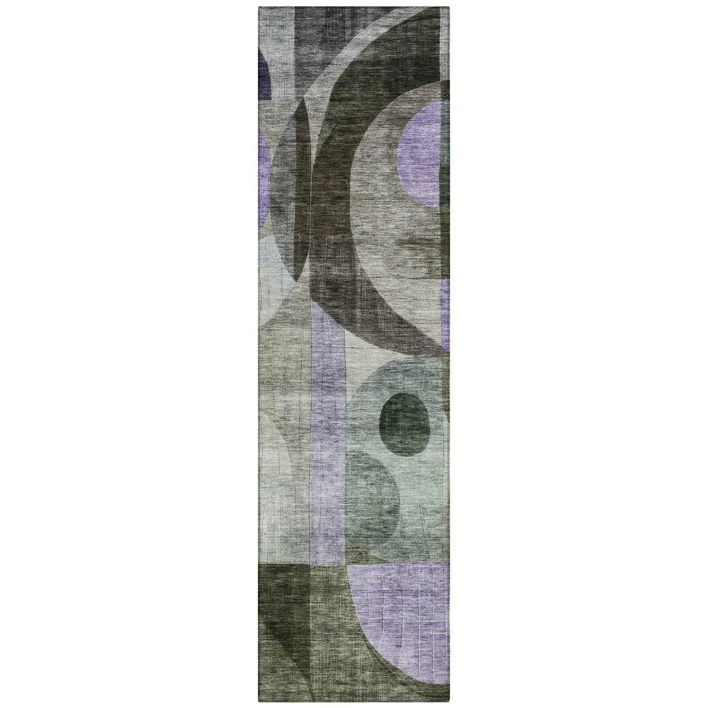 LOOMLAN Rugs Noel Olive Washable Indoor-Outdoor Rug