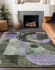 LOOMLAN Rugs Noel Olive Washable Indoor-Outdoor Rug