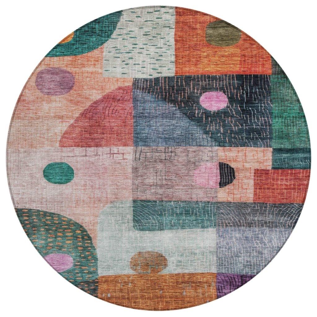 LOOMLAN Rugs Noel Orange Washable Indoor-Outdoor Rug