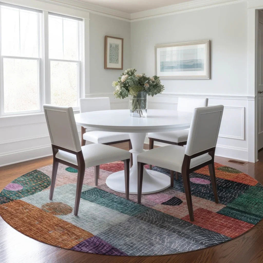 LOOMLAN Rugs Noel Orange Washable Indoor-Outdoor Rug