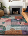 LOOMLAN Rugs Noel Orange Washable Indoor-Outdoor Rug
