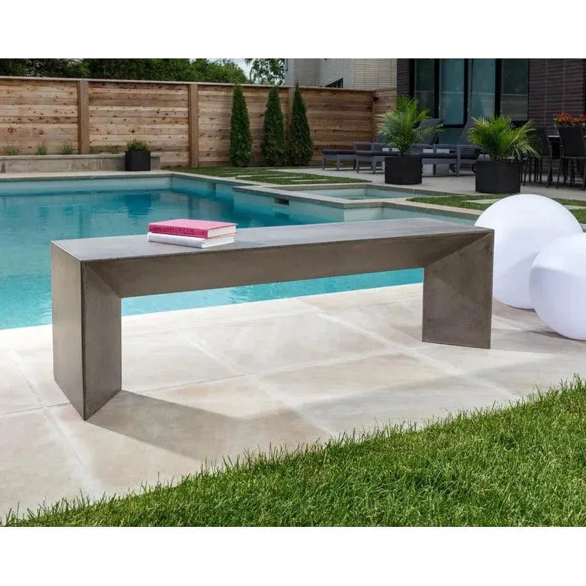 Nomad Concrete Outdoor Backless Bench - LOOMLAN - SUNPAN - Outdoor Benches