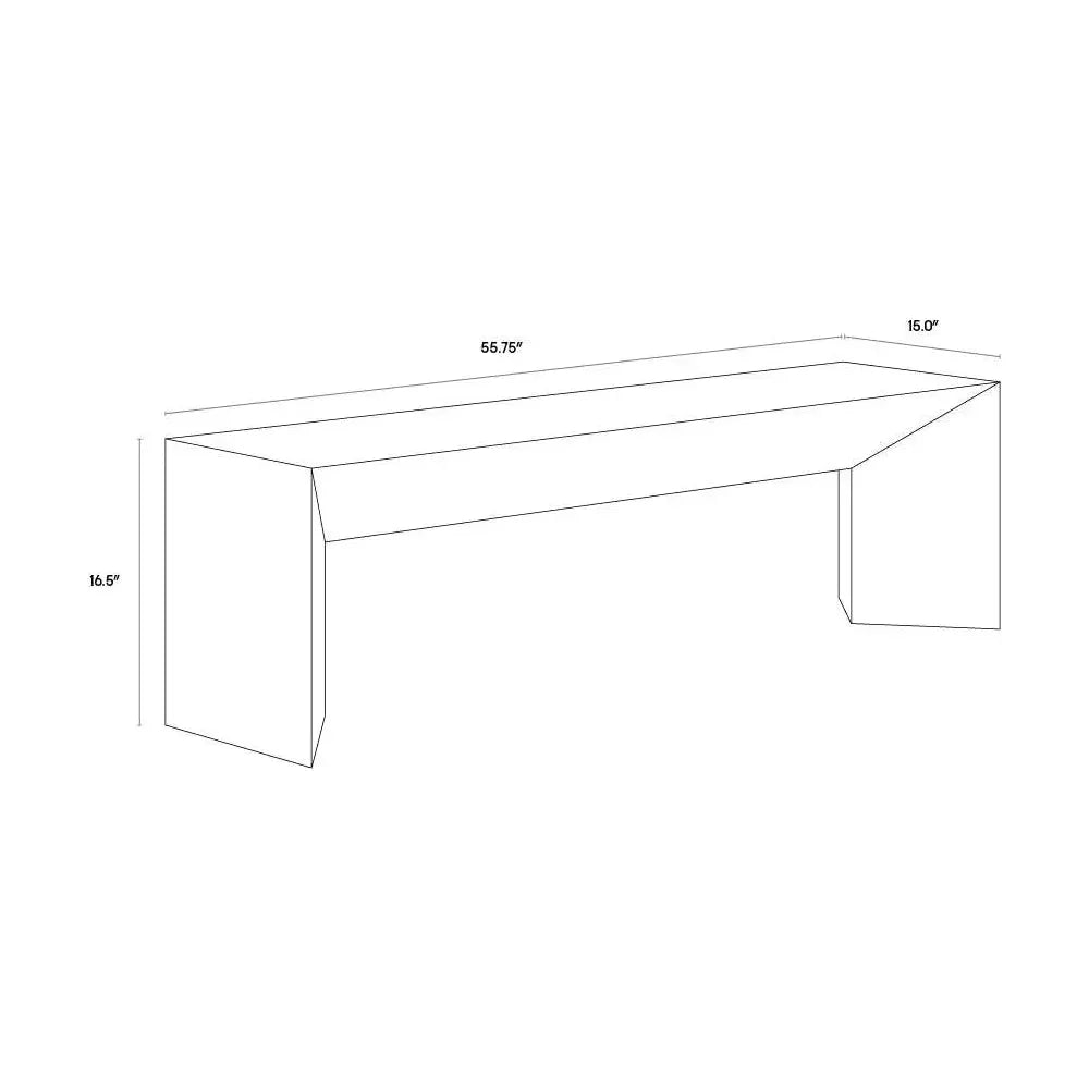 Nomad Concrete Outdoor Backless Bench - LOOMLAN - SUNPAN - Outdoor Benches