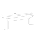 Nomad Concrete Outdoor Backless Bench - LOOMLAN - SUNPAN - Outdoor Benches