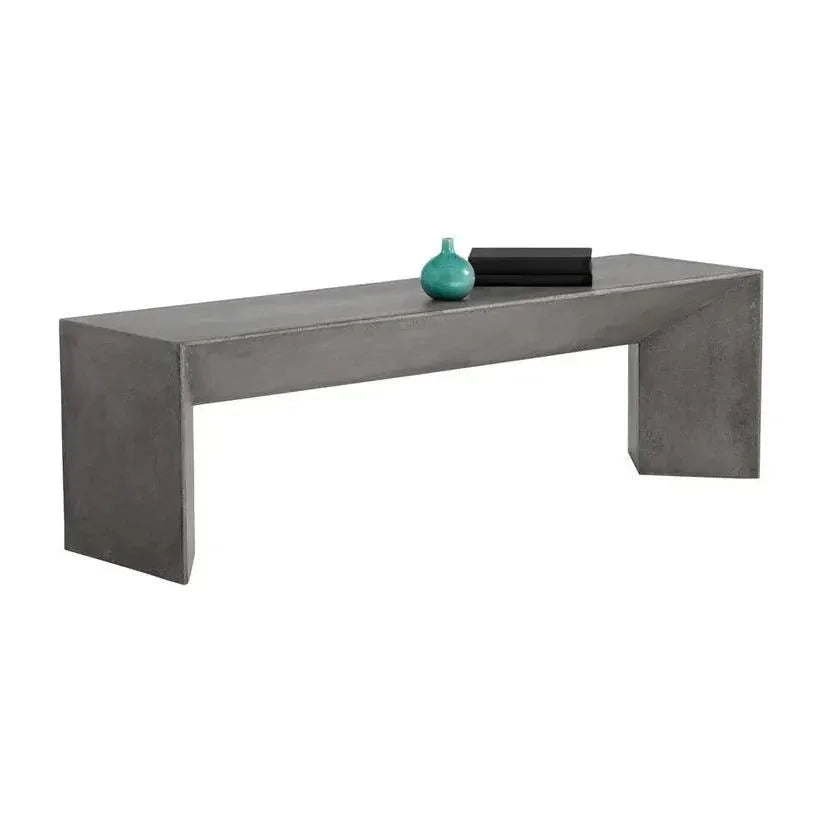 Nomad Concrete Outdoor Backless Bench - LOOMLAN - SUNPAN - Outdoor Benches