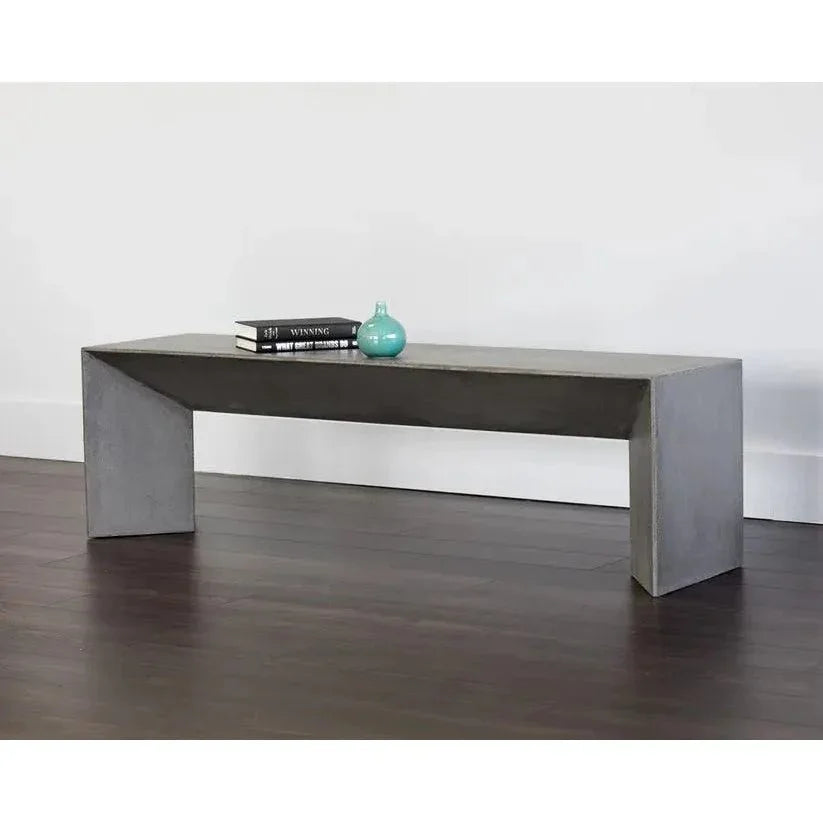 Nomad Concrete Outdoor Backless Bench - LOOMLAN - SUNPAN - Outdoor Benches