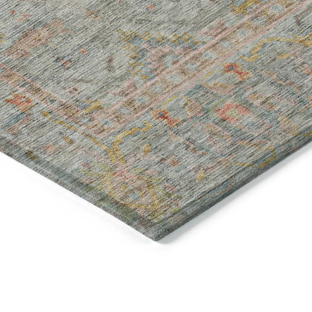 LOOMLAN Rugs Nora Brown Washable Indoor-Outdoor Rug