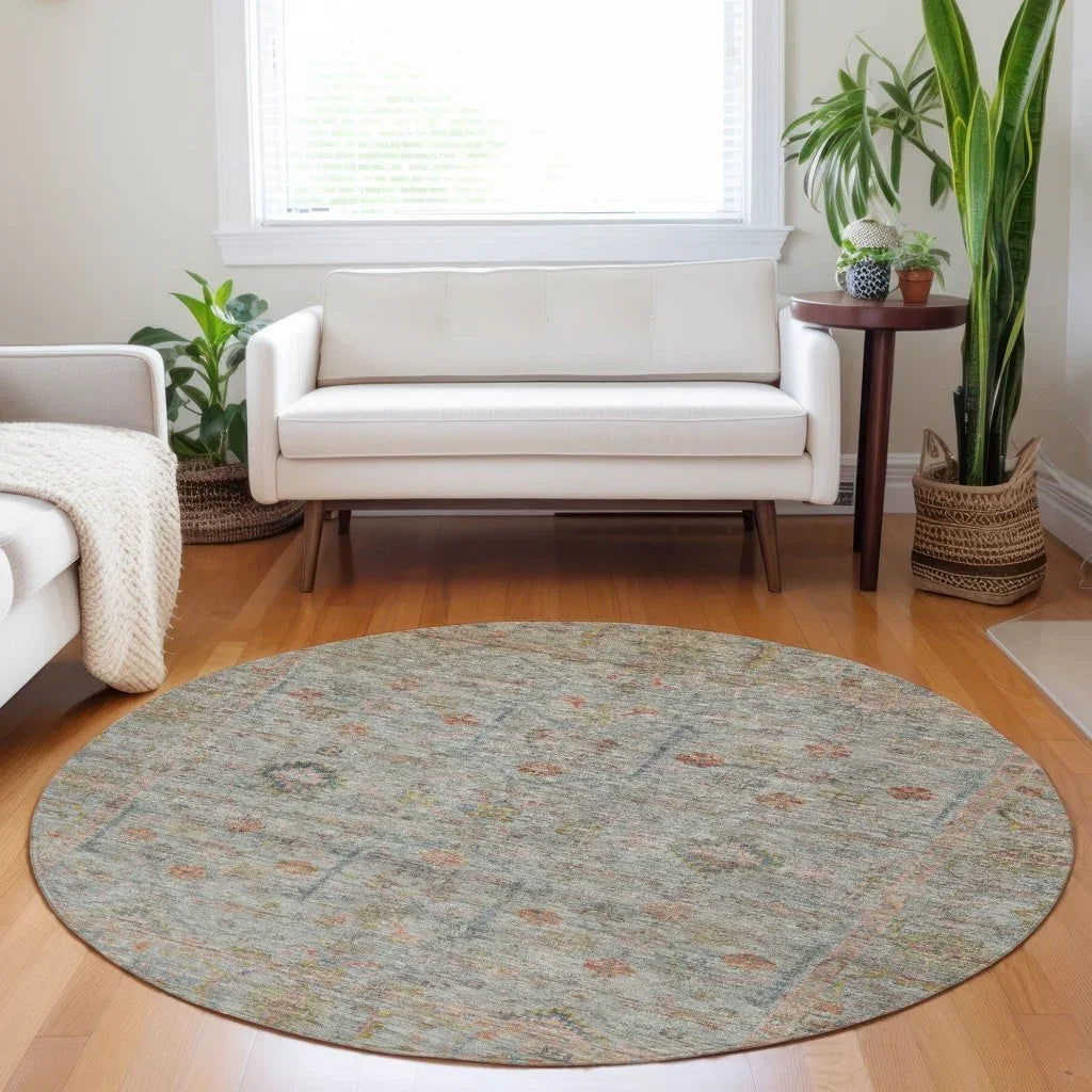 LOOMLAN Rugs Nora Brown Washable Indoor-Outdoor Rug