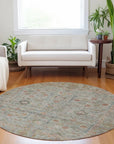 LOOMLAN Rugs Nora Brown Washable Indoor-Outdoor Rug