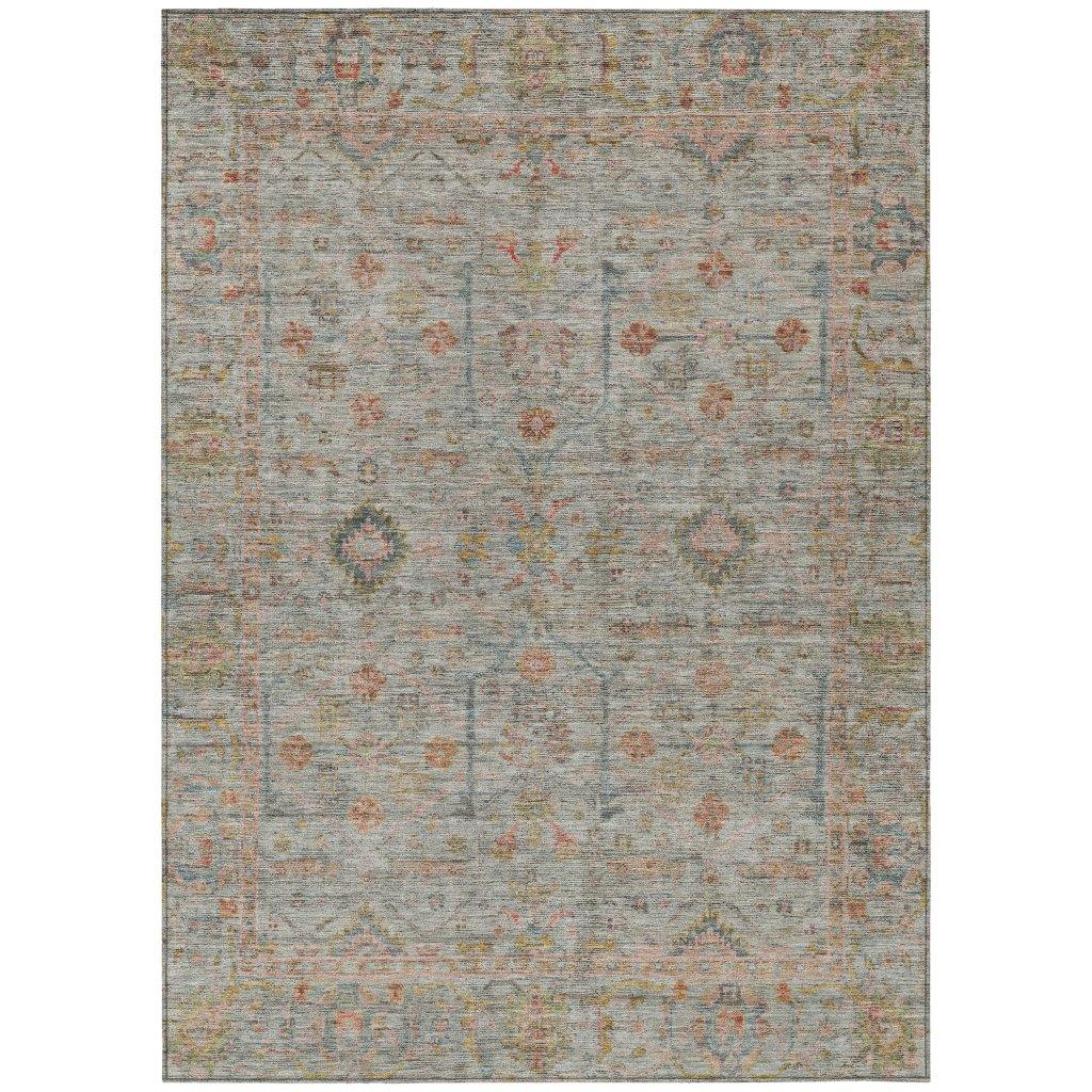 LOOMLAN Rugs Nora Brown Washable Indoor-Outdoor Rug