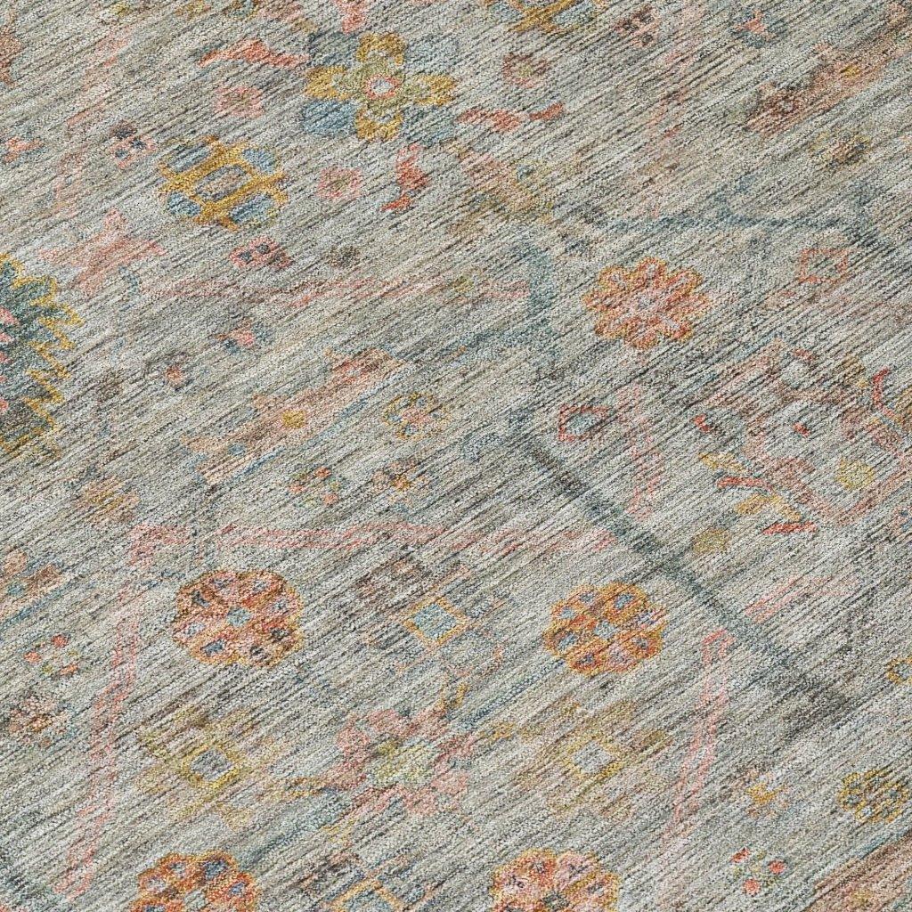 LOOMLAN Rugs Nora Brown Washable Indoor-Outdoor Rug