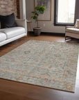 LOOMLAN Rugs Nora Brown Washable Indoor-Outdoor Rug