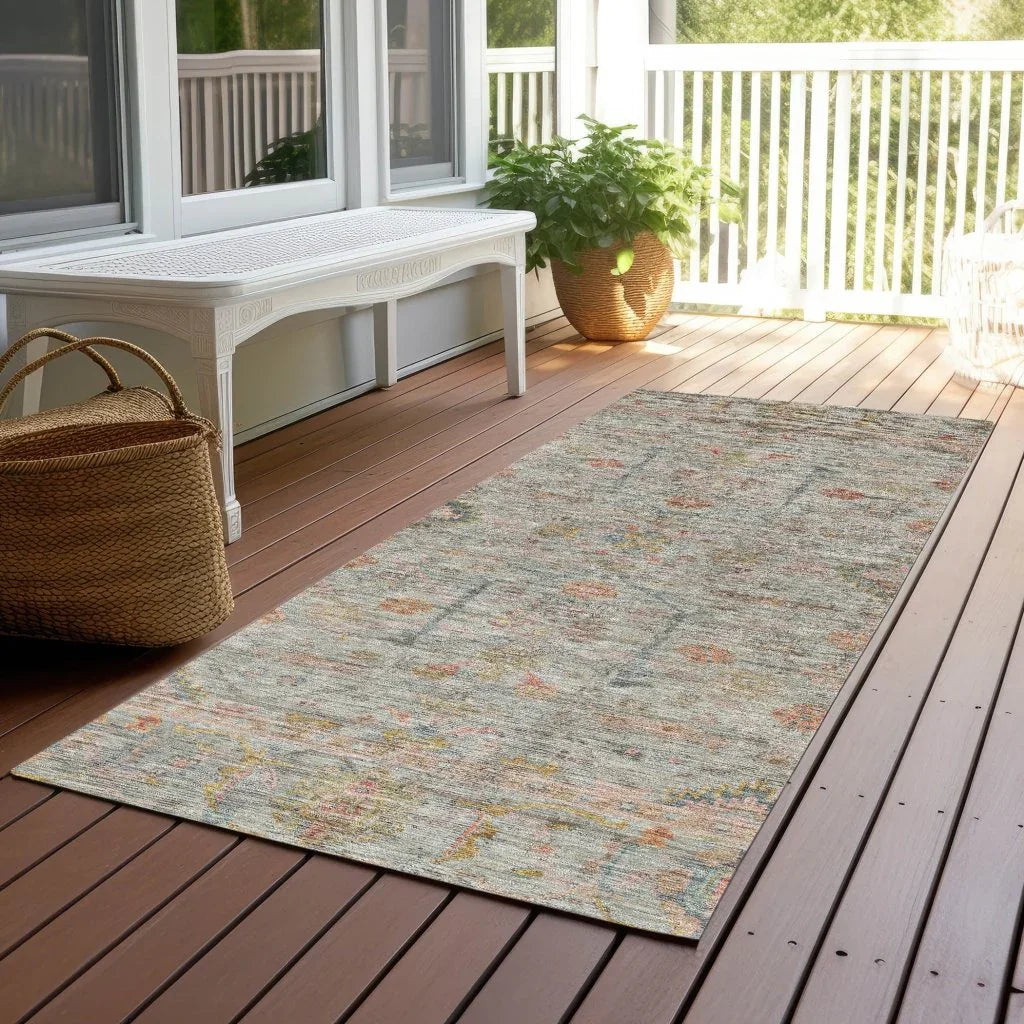LOOMLAN Rugs Nora Brown Washable Indoor-Outdoor Rug