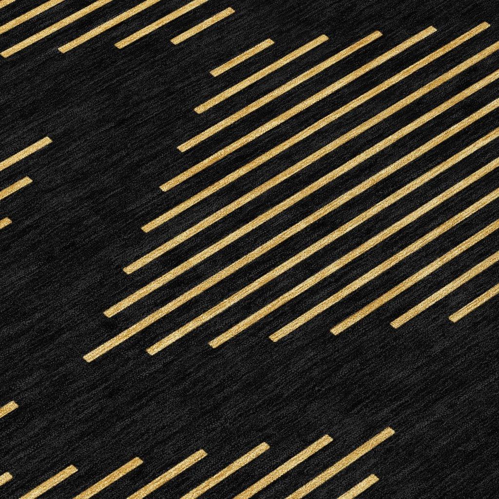LOOMLAN Rugs Norelia Black Washable Indoor-Outdoor Rug