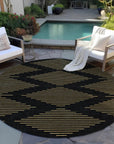 LOOMLAN Rugs Norelia Black Washable Indoor-Outdoor Rug