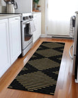 LOOMLAN Rugs Norelia Black Washable Indoor-Outdoor Rug