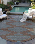 LOOMLAN Rugs Norelia Brown Washable Indoor-Outdoor Rug