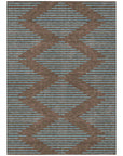 LOOMLAN Rugs Norelia Brown Washable Indoor-Outdoor Rug