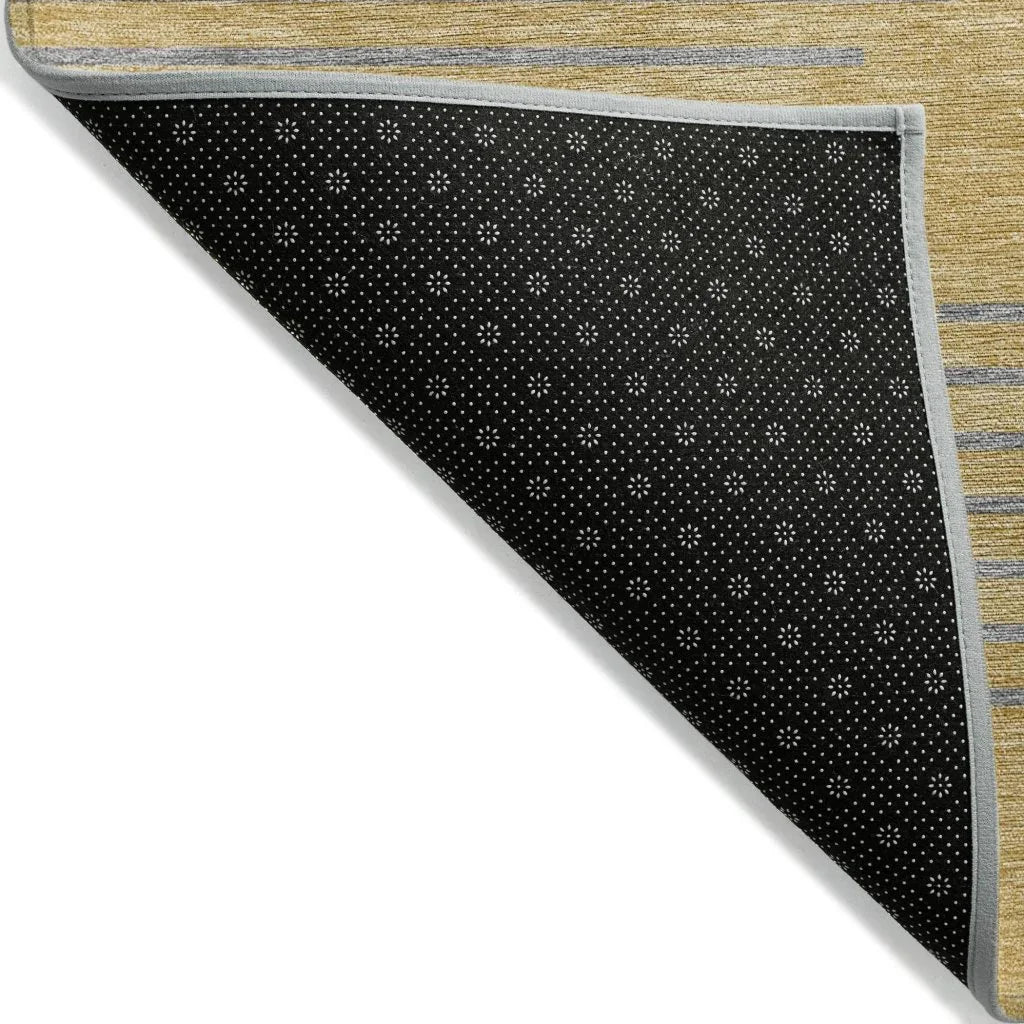 LOOMLAN Rugs Norelia Gold Washable Indoor-Outdoor Rug