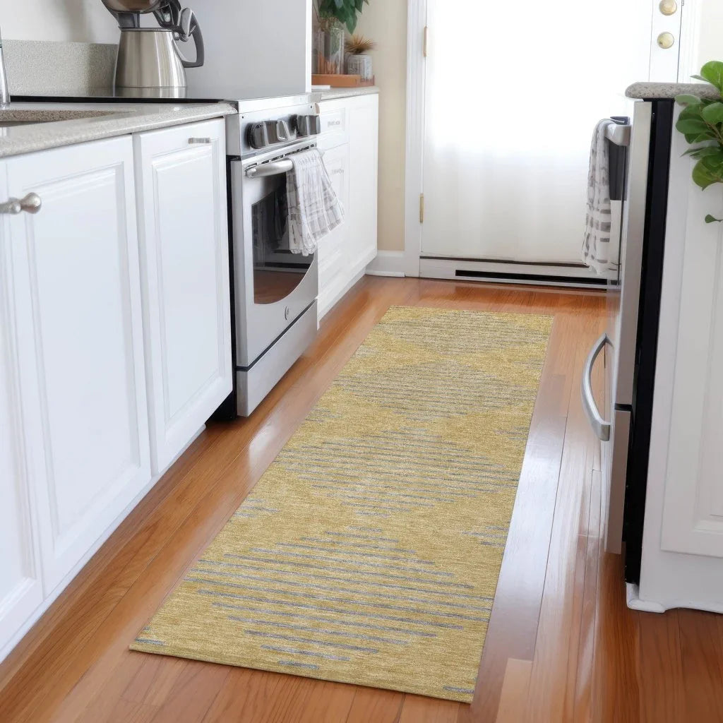 LOOMLAN Rugs Norelia Gold Washable Indoor-Outdoor Rug